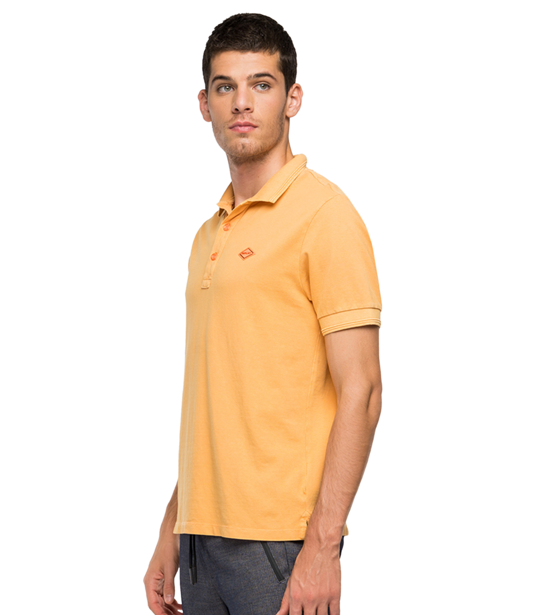 ガーメントダイ コットンピケ ポロシャツ 詳細画像 マンゴー 3